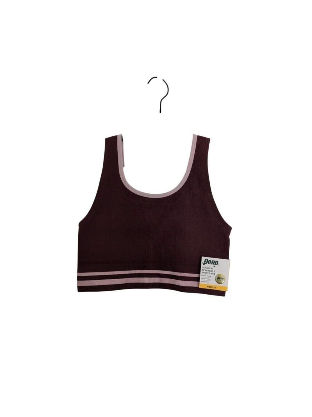 ✨Women's Penn Seamless Reversible Sports Bra Windsor Wine Burgundy Size XXL
